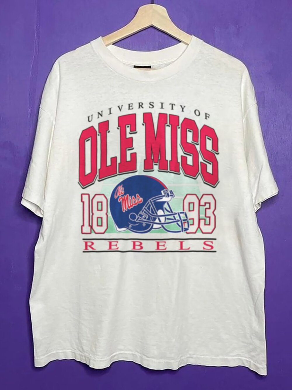 Vintage Ole Miss Rebels NCAA Football Shirt, University of Mississippi Shirt Tee